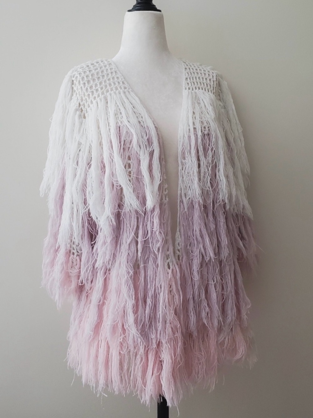 Revolve Chaser Ombre Tassel Fringe Knit Cardigan